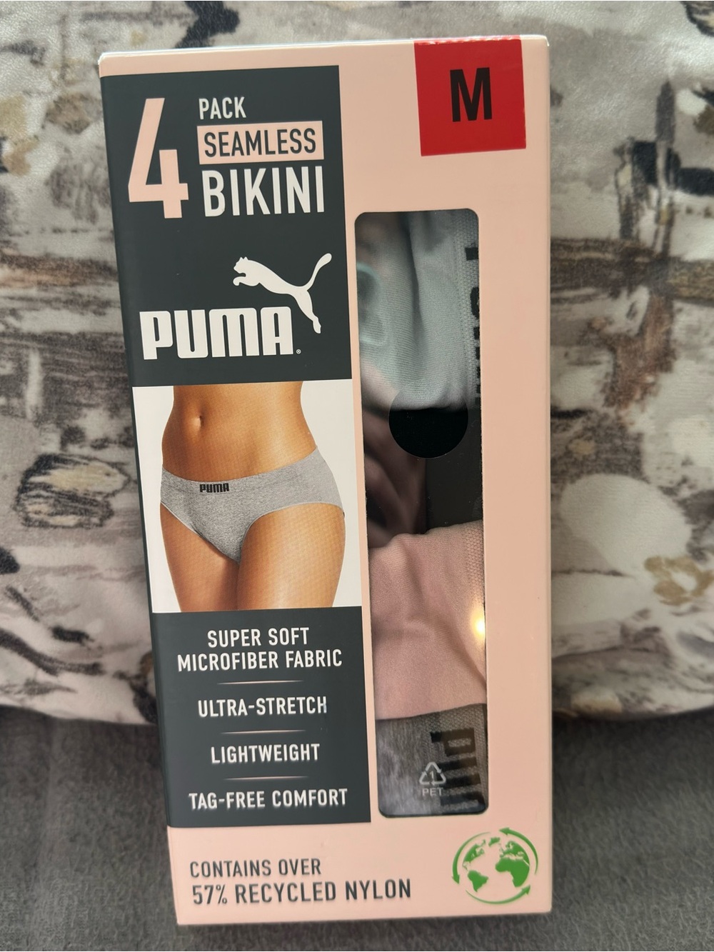 Puma New Women's 4-Pack Seamless Bikini Size Medium